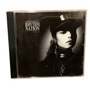 Vintage 1989 Janet Jackson Rhythm Nation 1814 Music Audio CD VG Condition